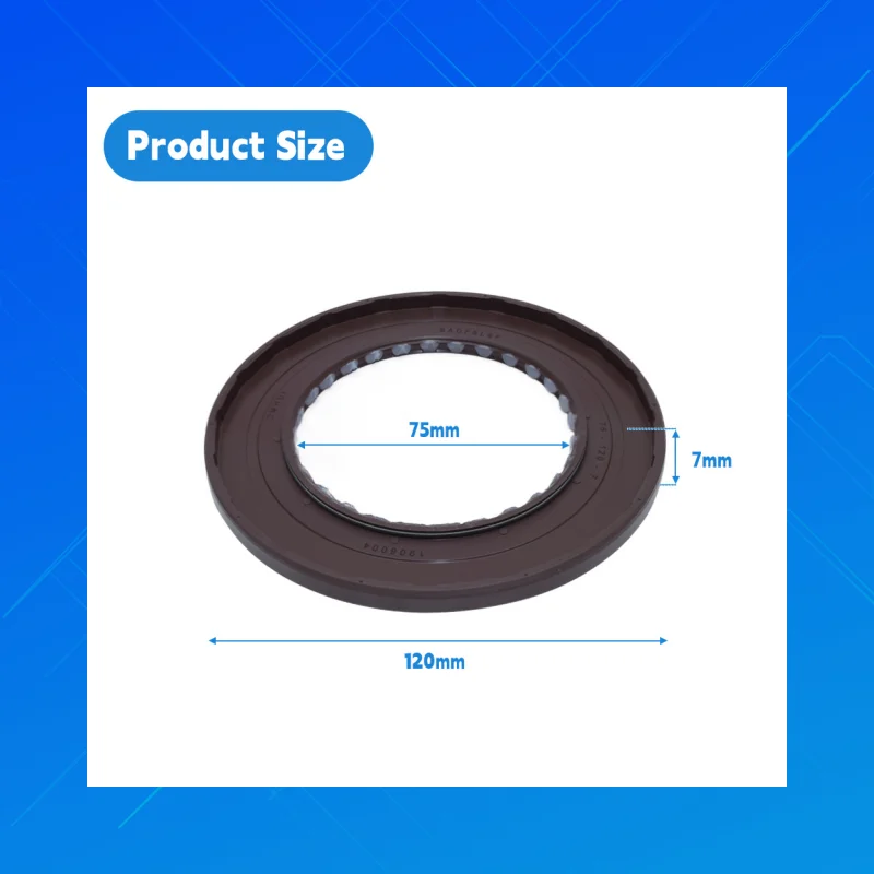 

OEM:R902601823.Размер: 75x120x7 мм. DMHUI высококачественное сальник гидравлического двигателя FKM, применимо к Rexroth A4VG250, R902601823