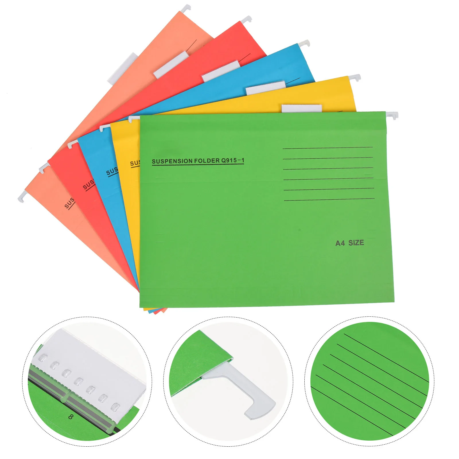 

5pcs File Folder Portable Multi-Tier Hanging Receipts Organizer Bills Checks Cash Storage Office Home School Use