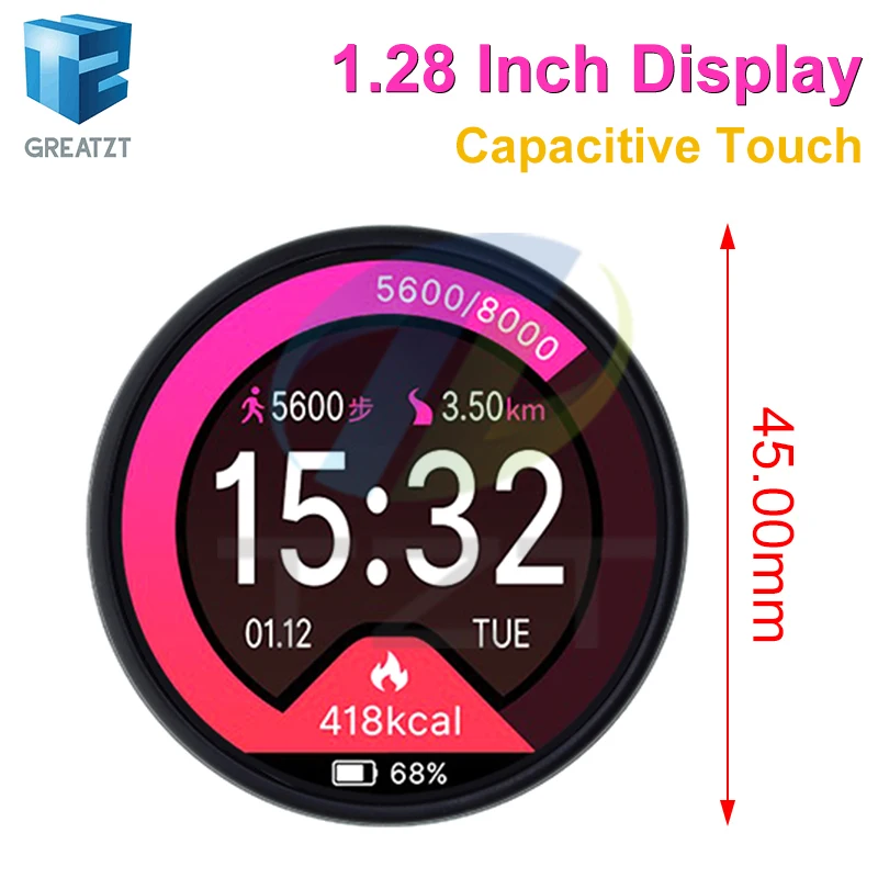 ESP32 1.28 Inch IPS LCD TFT Module With Touch for Arduino WiFi & Bluetooth Development Board  240x240 IPS Smart Clock For DIY