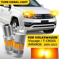 2 uds coche LED señal de giro indicador de dirección lámpara luces bombillas ámbar delantero/trasero para Volkswagen VW Voyage t-cross C11 Amarok