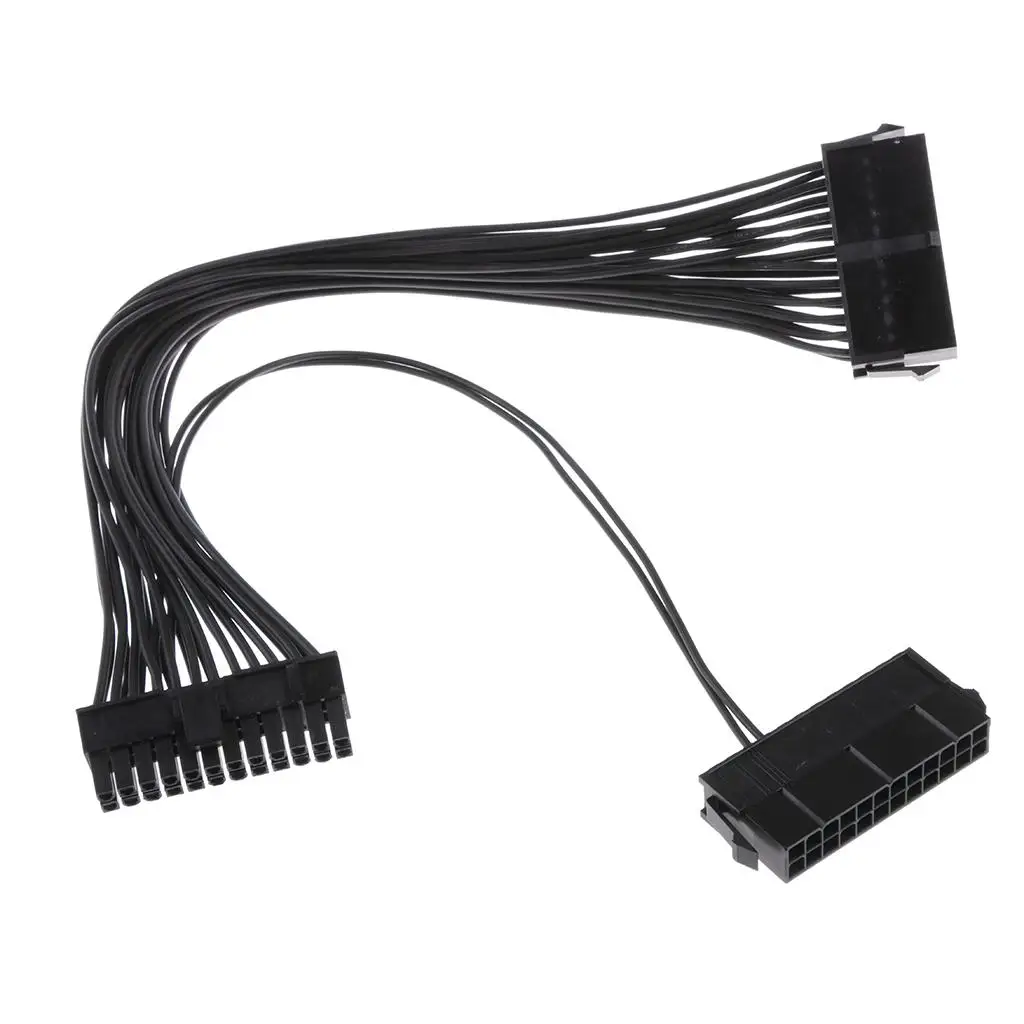 24 Pin Male to 2x 24pin Female Power Extension Cable for ATX Dual PSU Mining Setups