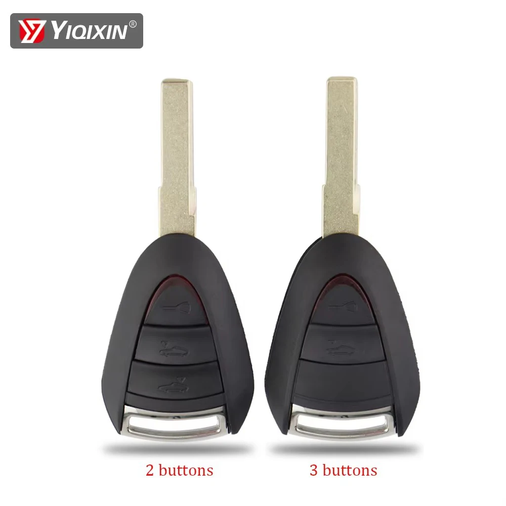 YIQIXIN Remote Car Key Shell For Porsche Boxster S 2S 4S Turbo For Cayman 911 987 996 997 Carrera 911 Targa 2005-2010