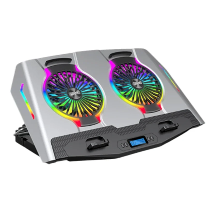 Upgrade Notebook Radiator Base Aluminum Alloy This Bracket Water-cooled Laptop Exhaust Fan Cooling Strong Wind Cool Adjustment