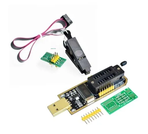 SOIC8 SOP8 Test Clip For EEPROM 93CXX / 25CXX / 24CXX + CH341 24 25 Series EEPROM Flash BIOS USB Programmer Module