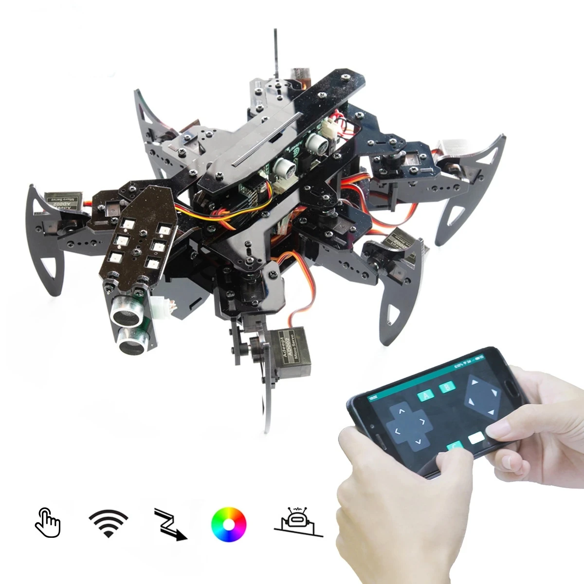 Hot Adeept Hexapod Spider Robot Kit Stem Robotics Kit For Arduino