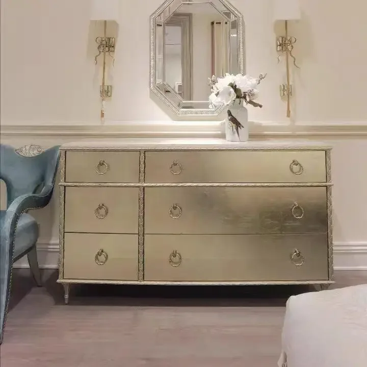 

ld 30 American light luxury chest, solid wood drawer, locker, dresser, decorative table, side cabinet