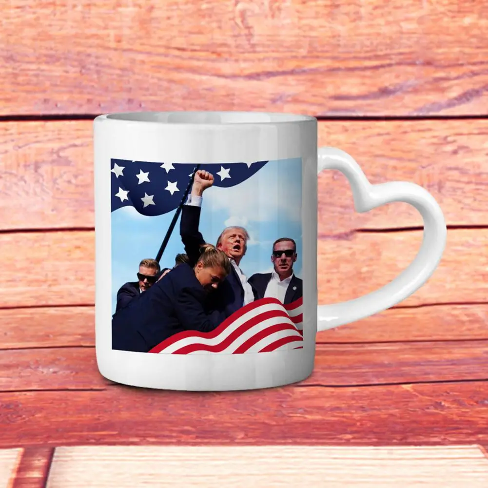 Patriotic Mug Support President Ceramic Trump Coffee Mug Durable Drinkware Gift for Men Women Indoor Outdoor Smooth for Events