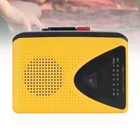 Reproductor de cintas de casete, radio AM FM portátil, micrófono incorporado, conector para auriculares de 3,5 mm con cable USB para grabación de canciones originales