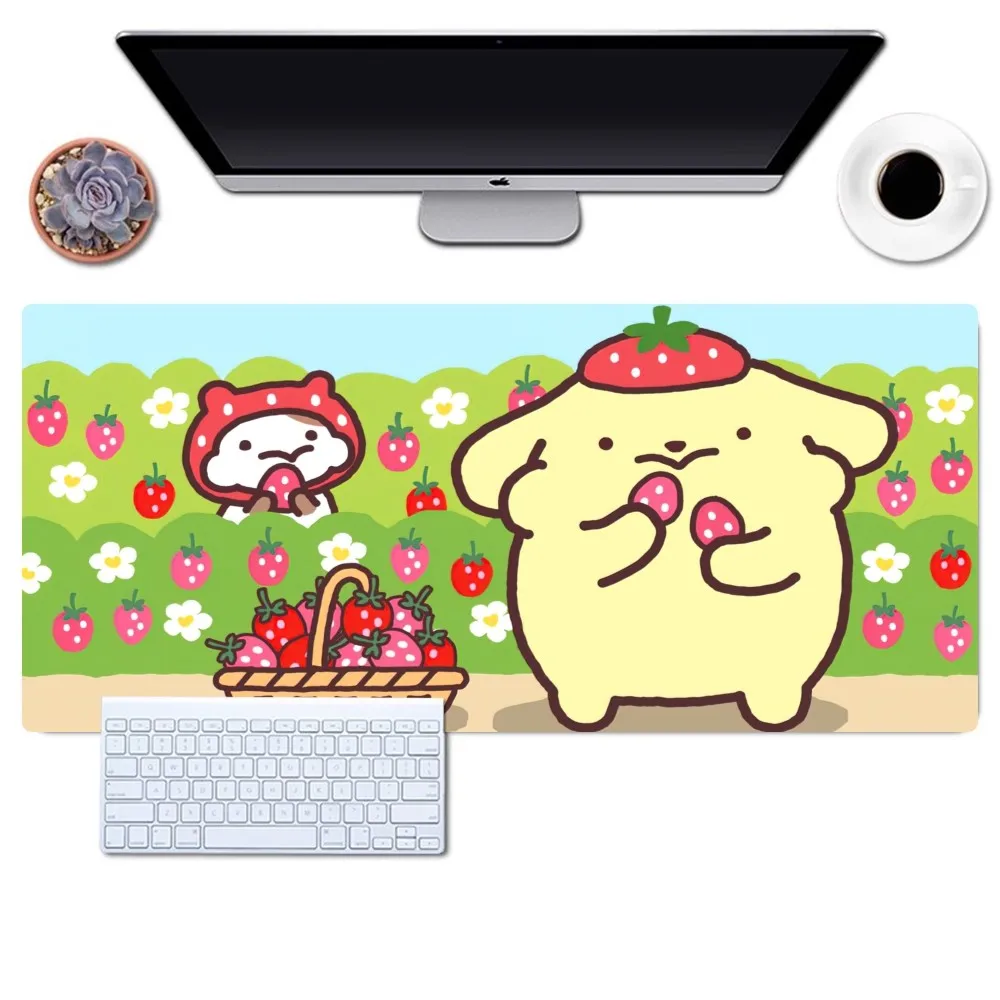 Imagem -06 - Grande Non-slip Lockedge Mouse Pad Bonito Mousepad Gaming Office Desk Pads Miniso Sanrio Pompompurin