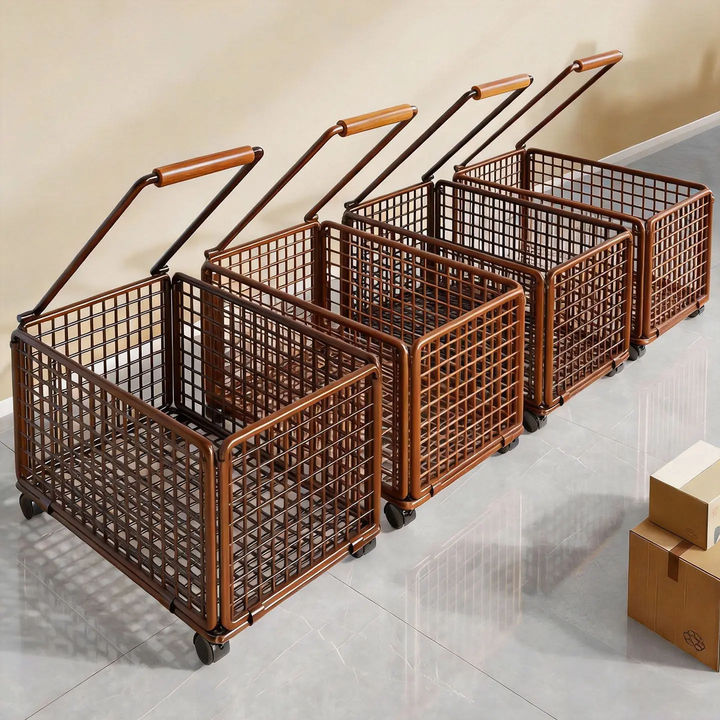DSA trolley pull truck portable foldable goods handling luggage pickup courier hand pull rod car