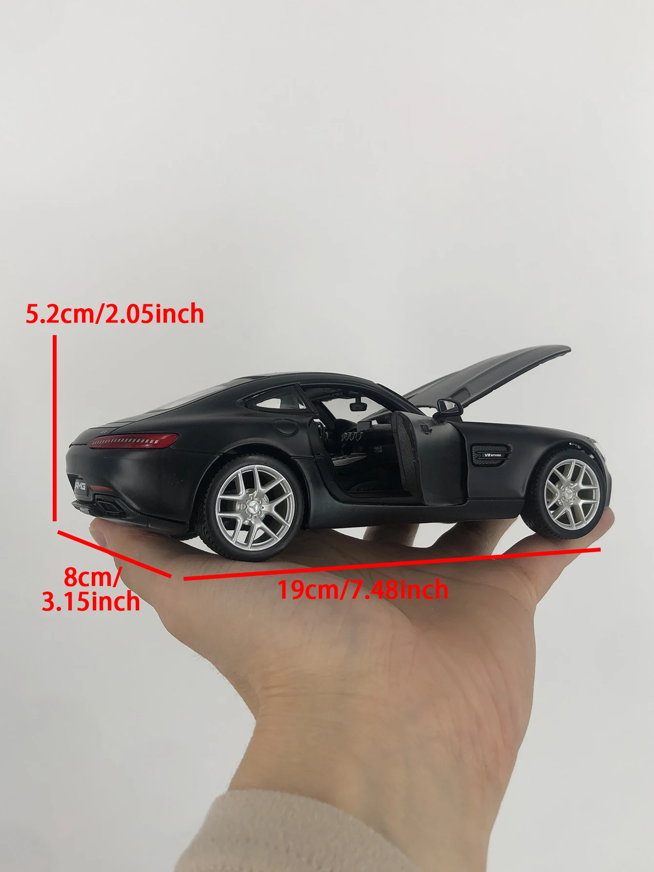 Mobil model Mercedes Benz AMG GT Maisto 1:24, simulasi paduan seng, ornamen statis, mobil koleksi logam, hadiah