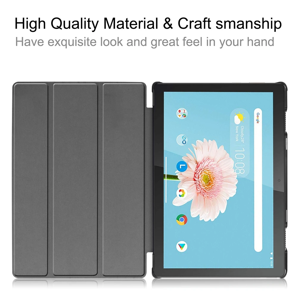 For Lenovo Tab P10 E8 E10 TB-X104F TB-X705 TB-8304F Flip Cover Protective Shell Smart Tablet PC Shell PU Leather Magnet Bracket