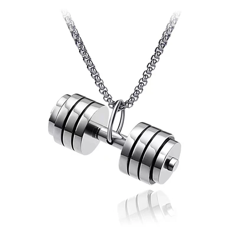 Hohe Qualität 361L Edelstahl Barbell Hantel Anhänger Fitness Ausrüstung Halskette Männer und Frauen Fitness Party Schmuck Geschenk