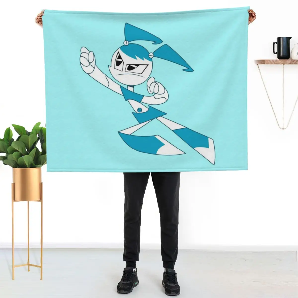 Jenny Attacks !! Throw Blanket Bed Fashionable Plaid on the sofa Designers decorative Thermal Sleeping Bag Blankets