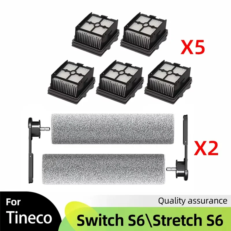 

AC39-Fit For Tineco Floor One Switch S6/Stretch S6 Parts Wet Dry Vacuum Cleaner Consumable Roller Brush HEPA Filter