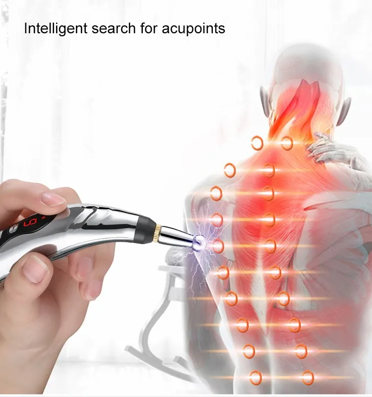 Electric Pulse Acupuncture Pen 9 Gear Trigger Point Massager Electronic Meridian Energy Stick Therapy Pen