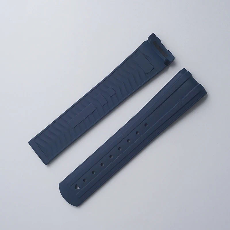 شعار أصلي/أصلي لـ Omega Seamaster 300 Wacth حزام FKM مشبك حزام بدون شعار