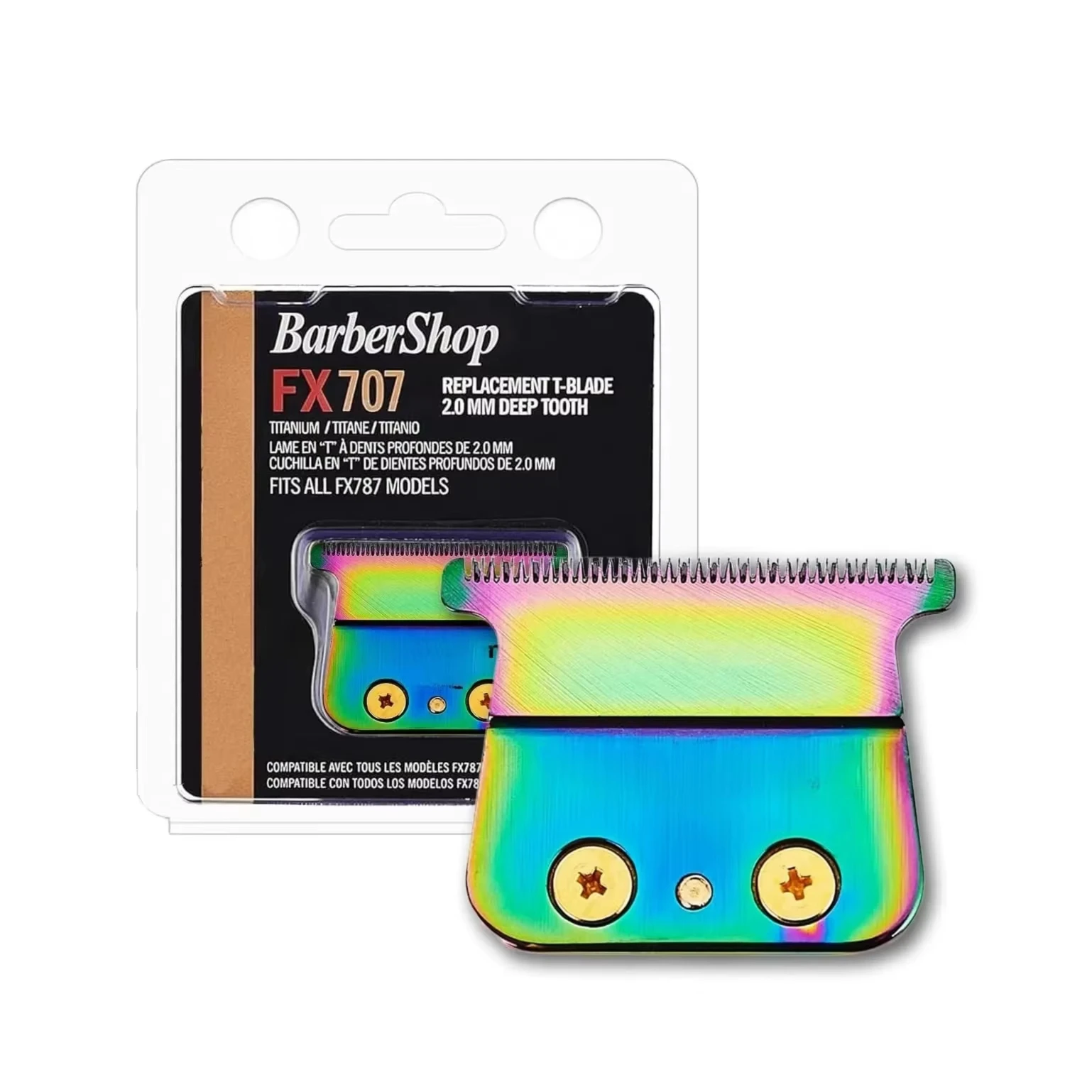 FX707 Colorful DLC Replacement Blades Compatible with BaByliss Barberology FX787 & FX726 Trimmer ,Replacement Head