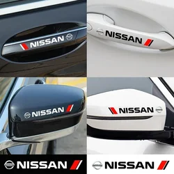 4PCS Car Styling Door Handle Decoration Stickers Decals For Nissan X-trail Qashqai Note Juke Sentra Patrol Almera Navara Leaf