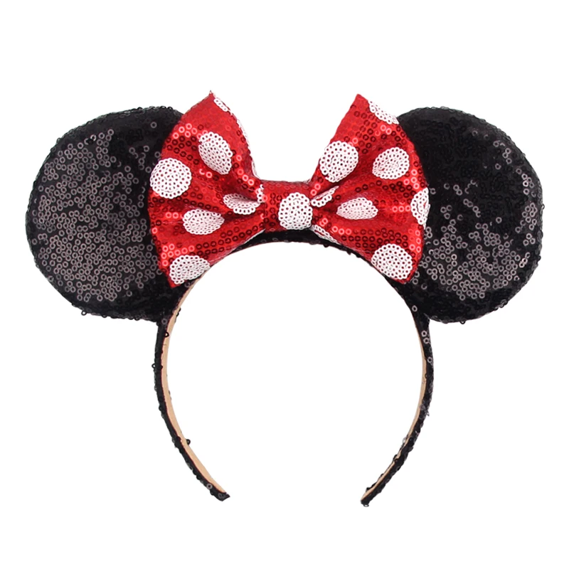 2023 Disney Muis Oren Hoofdband Voor Meisjes Volwassenen 5 ''Polka Dot Strik Haarband Festival Feest Reizen Diy Haaraccessoires
