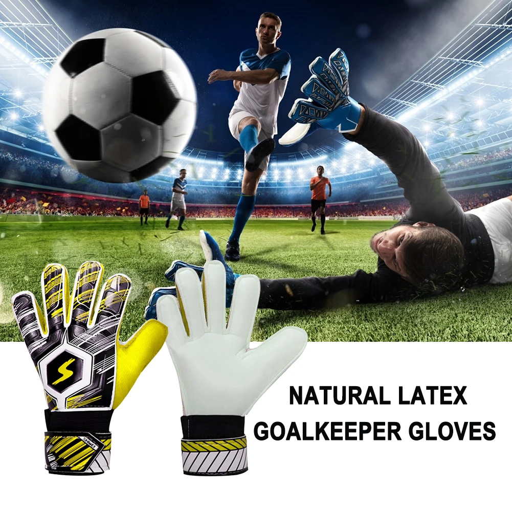 Soccer Goalkeeper Gloves Professional Soccer Goalie Gloves Full Finger Hand Protection Breathable for Adults Children Teenagers