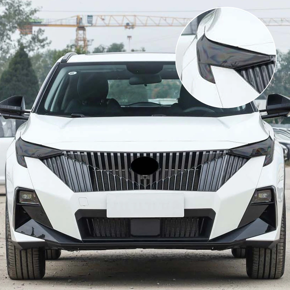 High-Gloss Smoke Black TPU Headlight Protective Film for GAC GS3 2023-2026 Pre-Cut PPF Anti-Scratch Auto Vinyl Wrapping Kit