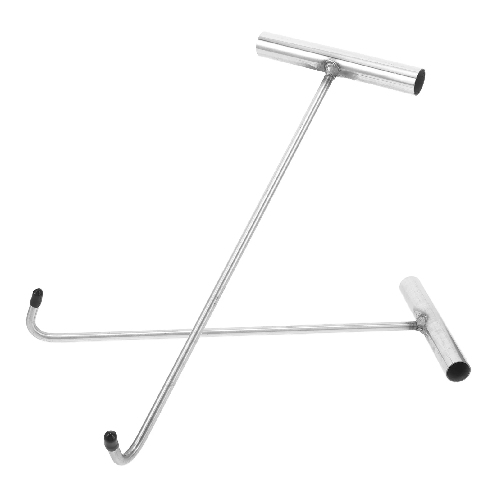 

2 Pcs Spring Manhole Cover Hook Heavy Duty Hooks Garage for Hanging Stainless Steel Lifter Tool