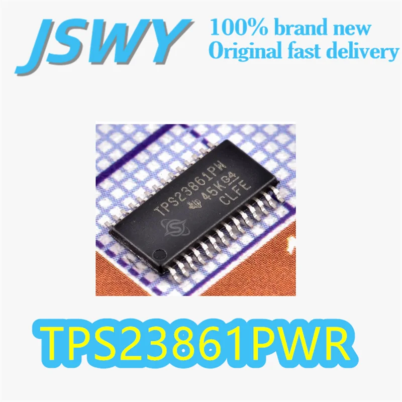 

(10/50 pieces) TPS23861PWR Original Silk-Screen TPS23861PW 28-TSSOP Package 4-Port PoE Power Supply Device Manager Electronics