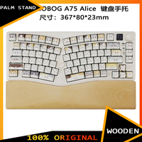 Leobog Alice A75 Keyboard Palm Stand Walnut Wood Customized Support Wrist Pad Adapter Keyboard For Ajazz AKS068Pro Feker Alice80