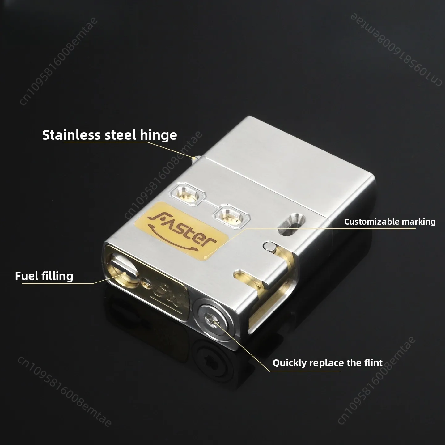 

CNC stainless steel integrated fuel lighter, high-end mechanical EDC fuel lighter, cigarette accessories, men's gift