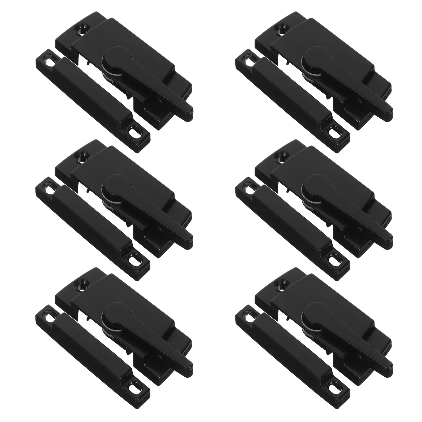 6Sets American Crescent Sliding Window Locks Vintage Cam Action Safety Sash Lock Replacement for Sliding Doors Screens Tracks