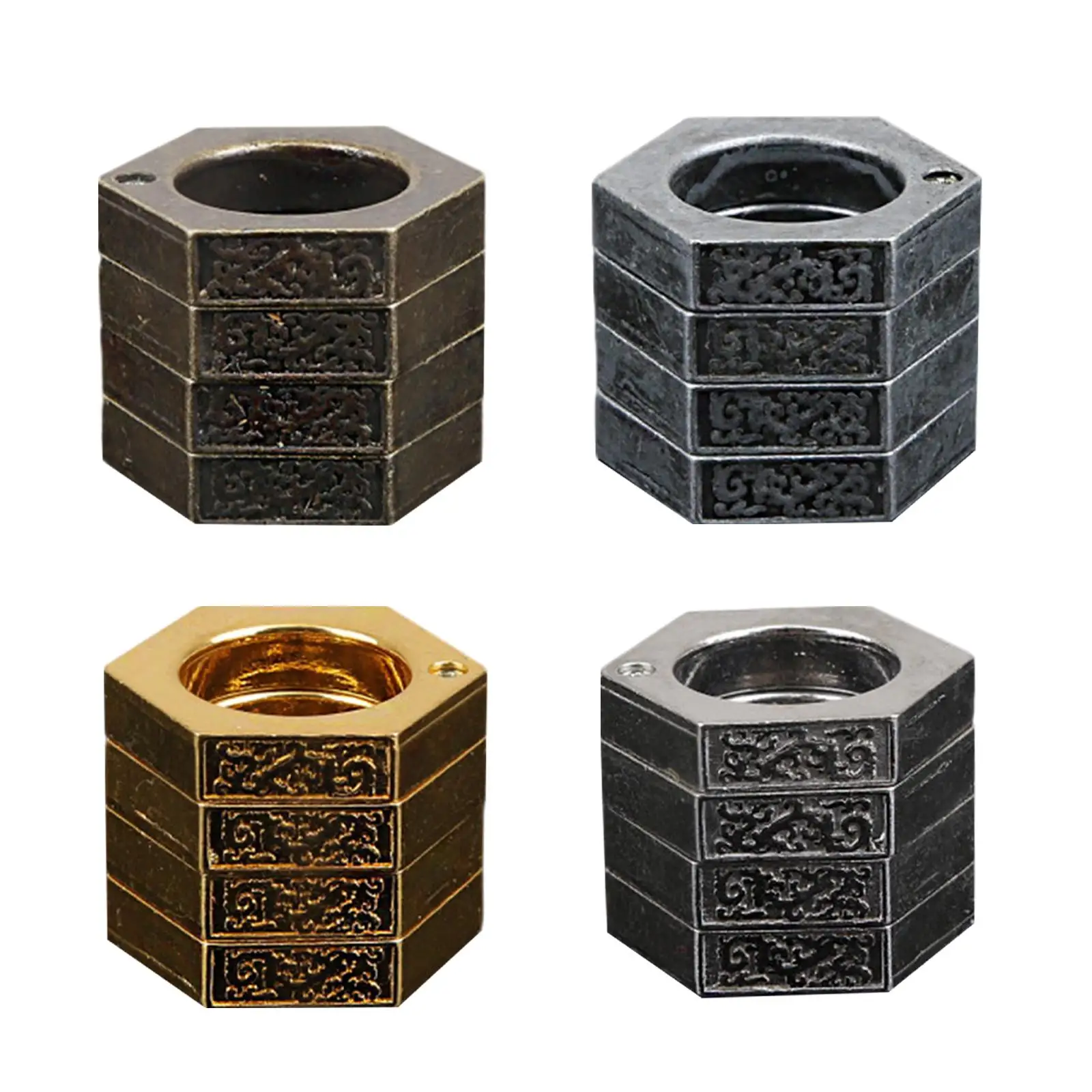 Geometric Hexagon Ring Creative Jewelry Ring Portable Strong image 2