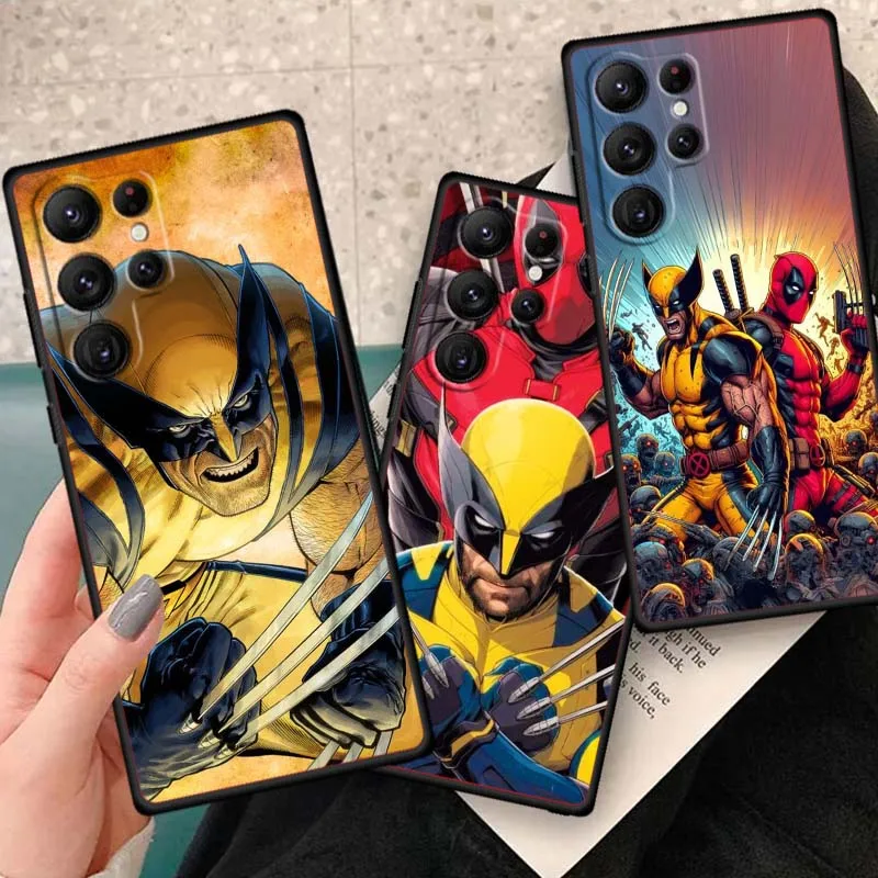 

Marvel Wolverine Anime For Samsung Galaxy S25 S24 S23 S22 S21 S20 S10 Ultra Plus FE 5G Black Soft TPU Cover Phone Case