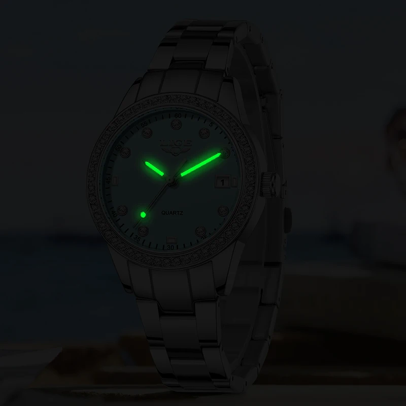 LIGE Womens Watches Top Brand Luxury Creative Steel Quartz Watch For Women's Fashion Elegant Women's Bracelet Watch Montre Femme
