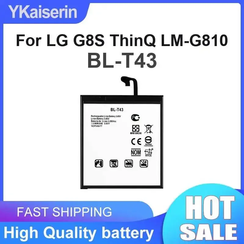

Аккумулятор BL-T43 для мобильного телефона LG G8S ThinQ LM-G810, портативный, 3550 мАч, высокая производительность