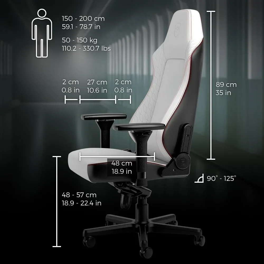 Gaming Chair, High-Tech Vinyl & PU Leather, 4D Armrests, Umbrella Corp Design, Adjustable Lumbar Support, Computer Chair