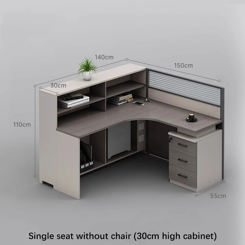 # Modern Durable Commercial Employee Desk | Expandable Standing Computer Desk For 2-6 People | Desk Combination Lock Storage