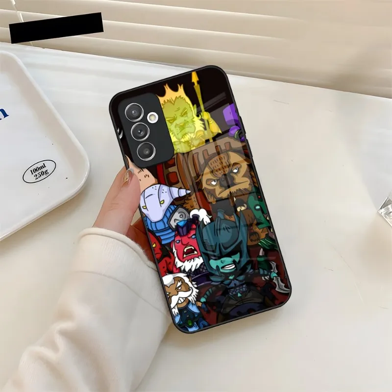 Dota 2 قضية الهاتف الزجاج المقسى لسامسونج A34 A52 A14 A54 A51 A22 A32 A72 S22 S23 الترا نوت 20 10 برو زائد Coque #6