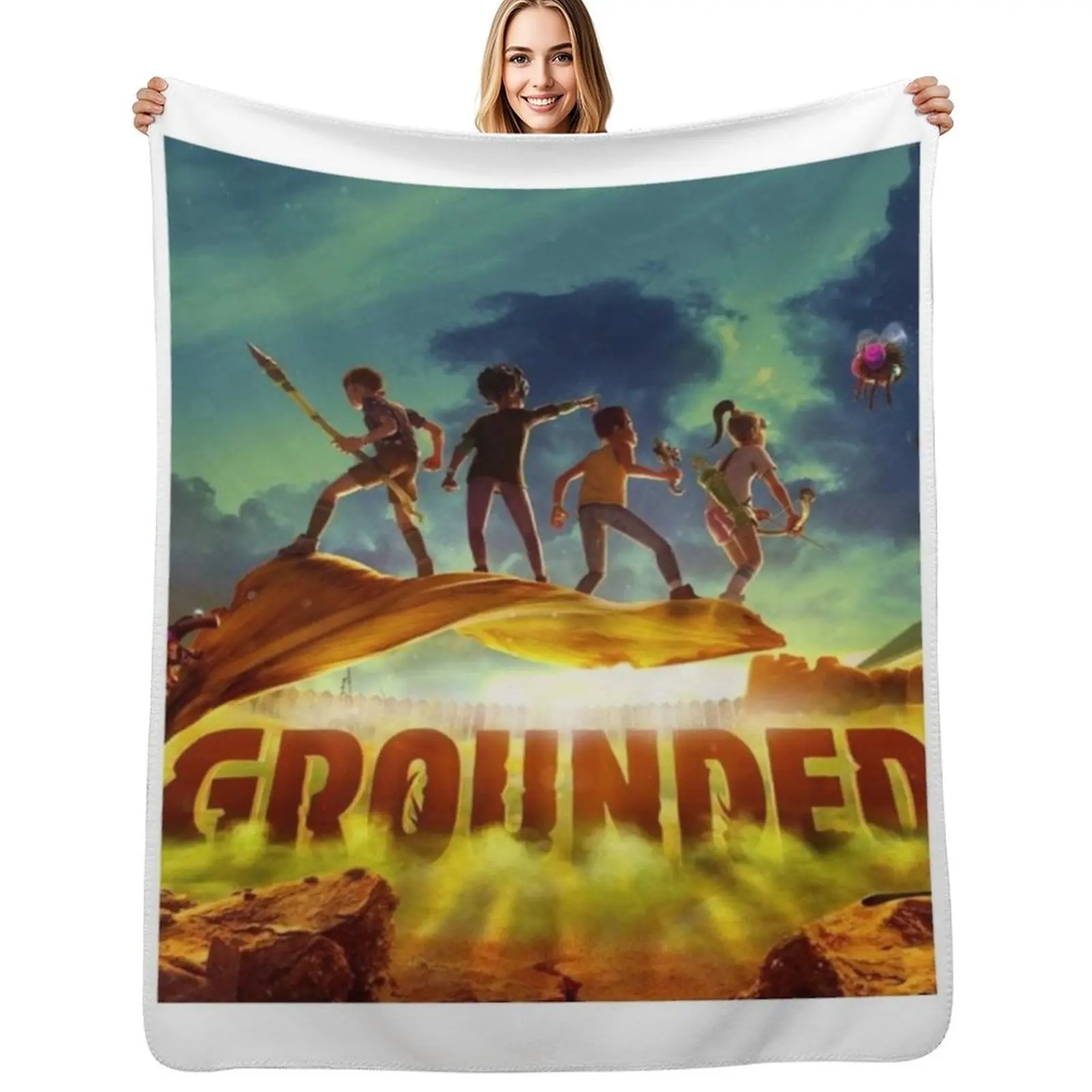 Grounded Game poster Throw Blanket Nap Multi-Purpose Sofa Throw Single Hairy Blankets For Baby Blankets