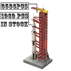 New Classic Model The Apollo Saturn V Launch Vehicle Rocket and Launch Pad Fit  92176 Building Blocks Kid Education Toys Gifts