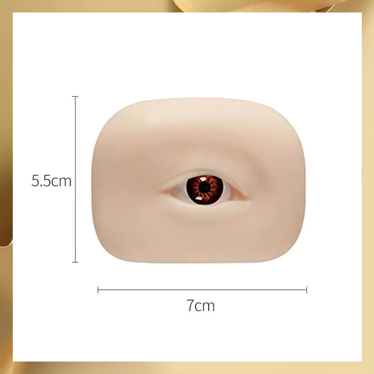 3D False Eyelash Mannequin Flat Doll Head Reusable Silicone Practice Tool for Lash Artists Eyelash Graft Training Mannequin Eyes