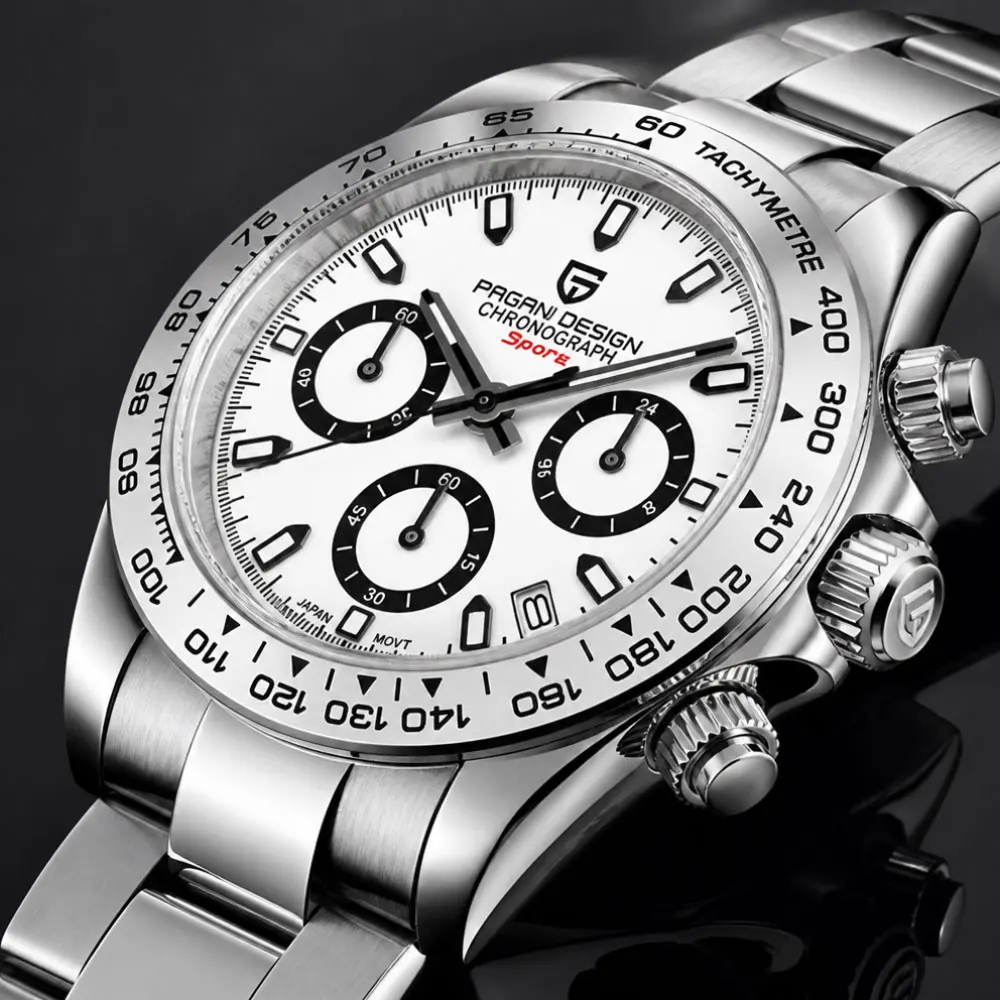 

New VK63 Chronograph PAGANI DESIGN Men Watch 40mm Quartz Watch Stainless Steel Waterproof Watch Top Brand Clock Gift Wristwatch