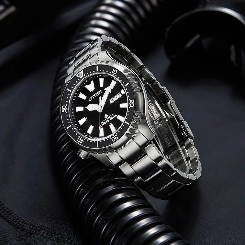 Original CITIZEN Men\'s Mechanical watch Diving Sports Watch Sapphire Luminous Waterproof 100m NY0131-81XB
