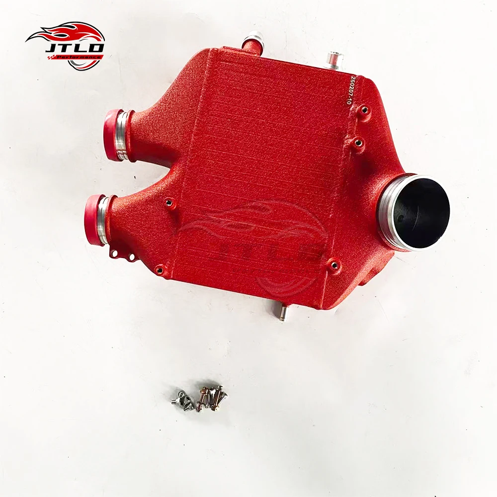 Red Front Mount Intercooler Kit For BMW S55 - High Performance Manifold Intercooler Upgrade For M3/M4 (F Series) Vehicles