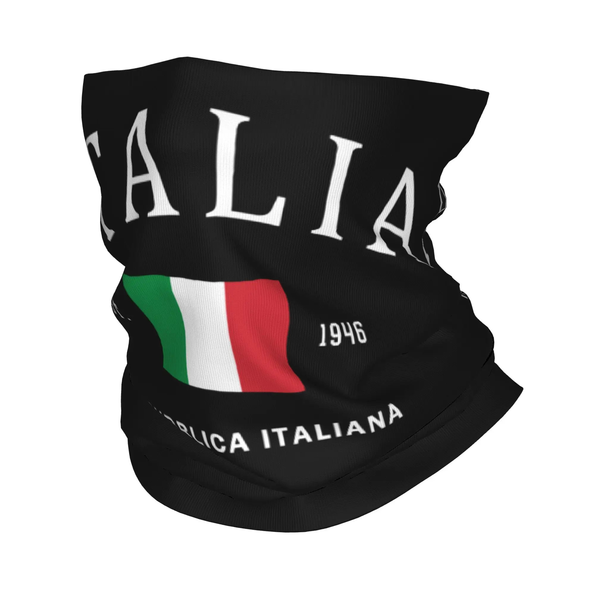Italy Flag Neck Warmer Gaiter Windproof Hiking Bandana Multi-functional Tube Scarf Italian Patriotic Pride Face Mask Shield