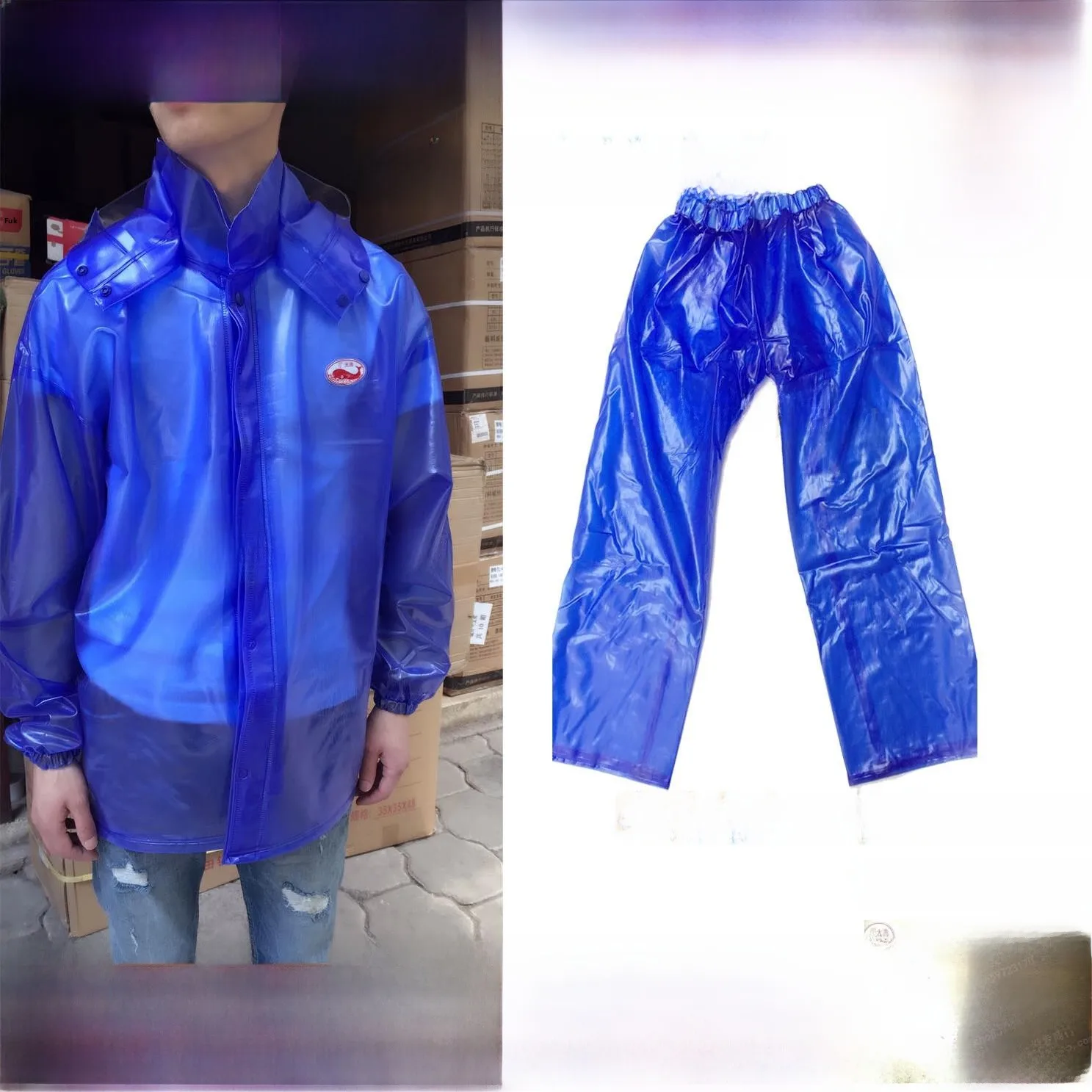 

Taiwan DaYu Brand 25 Styles Separate Sea Rubber Cloth Raincoat And Rain Pants Set for Adults Home Daily Use Umbrella/Rain Gear