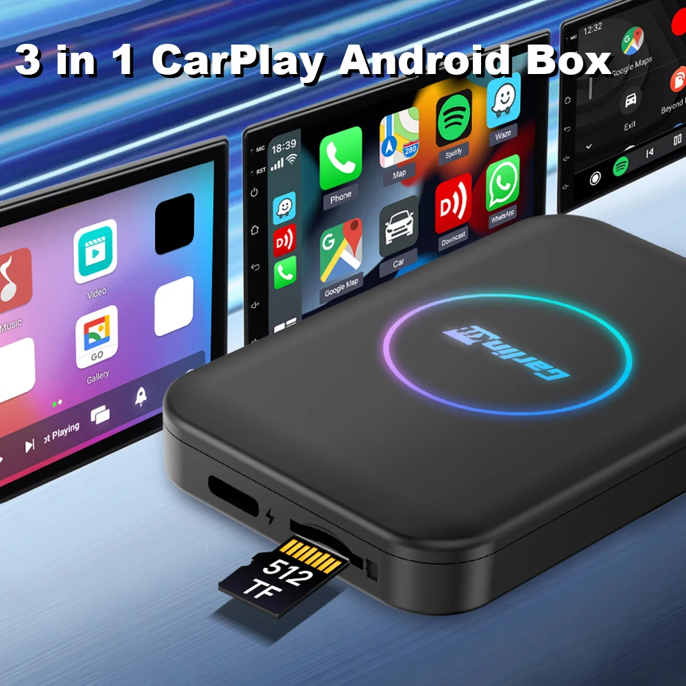 محول CarlinKit لاسلكي للسيارة ، صندوق Carplay AI ، 2 ، 32 جم ، مشغل سيارة سلكي ، أندرويد 11 ، سيارة أوتوماتيكية