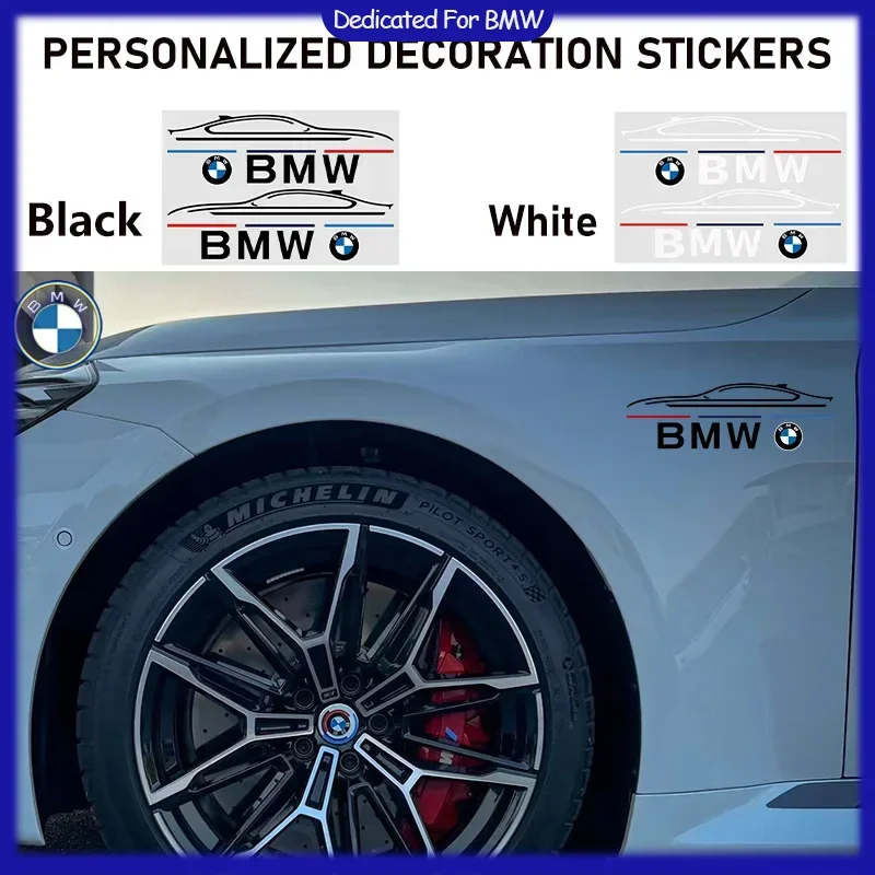 

2 шт., боковая наклейка на зеркало заднего вида, наклейка в полоску, аксессуары для кузова автомобиля для BMW Performance Series X1 X5 G30 G20 E90 GT G06