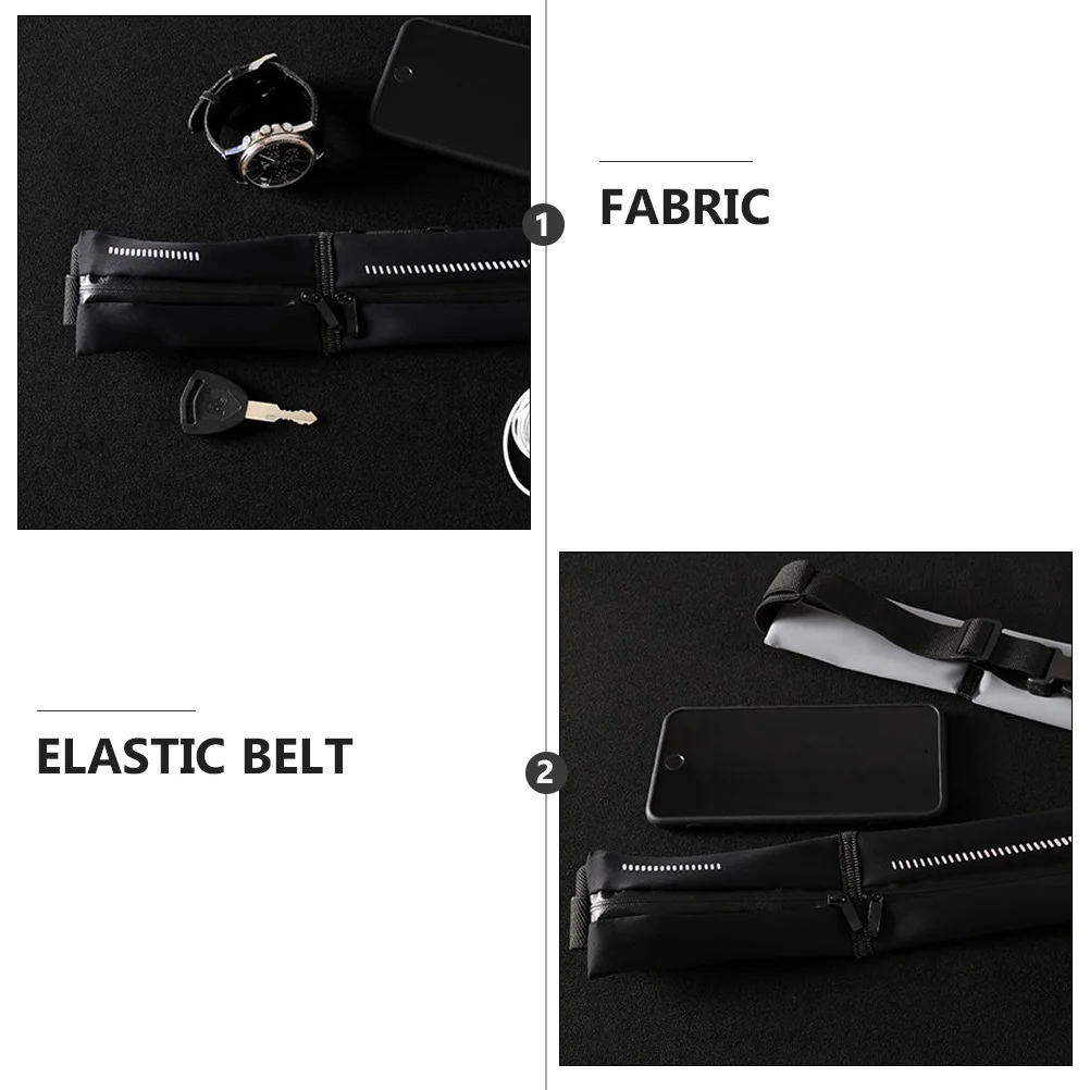 

1pc Waterproof Sports Waist Bag 7.0 Inch Dual Compartment Headphone Jack Multifunctional Running Outdoor Adventure Fanny Pack