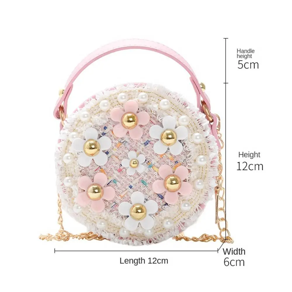 Kids Girls Bags Baby Girl Cotton Linen Small Square Mini Handbag Child Sling Bag Cute Crossbody Bag